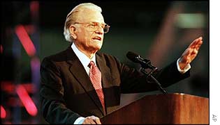 The apostate Billy Graham, leader of the Ecumenical Movement. This prophet for hire is 100 times worse than Balaam!!!